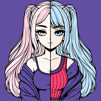 realistic girl split