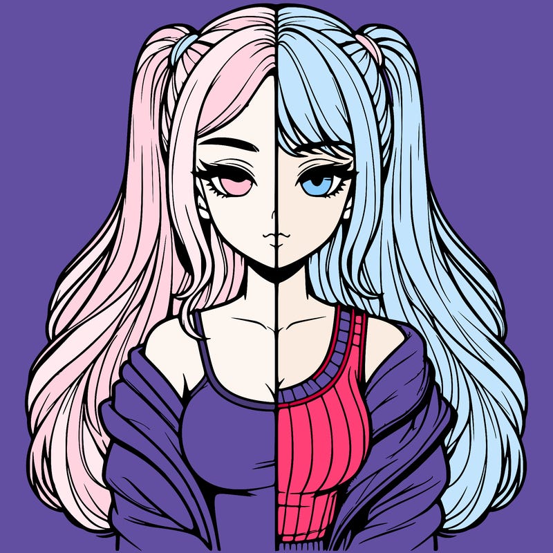 realistic girl split