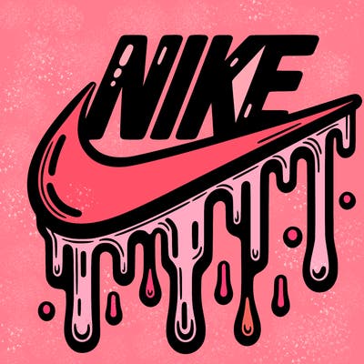 dripping nike logo