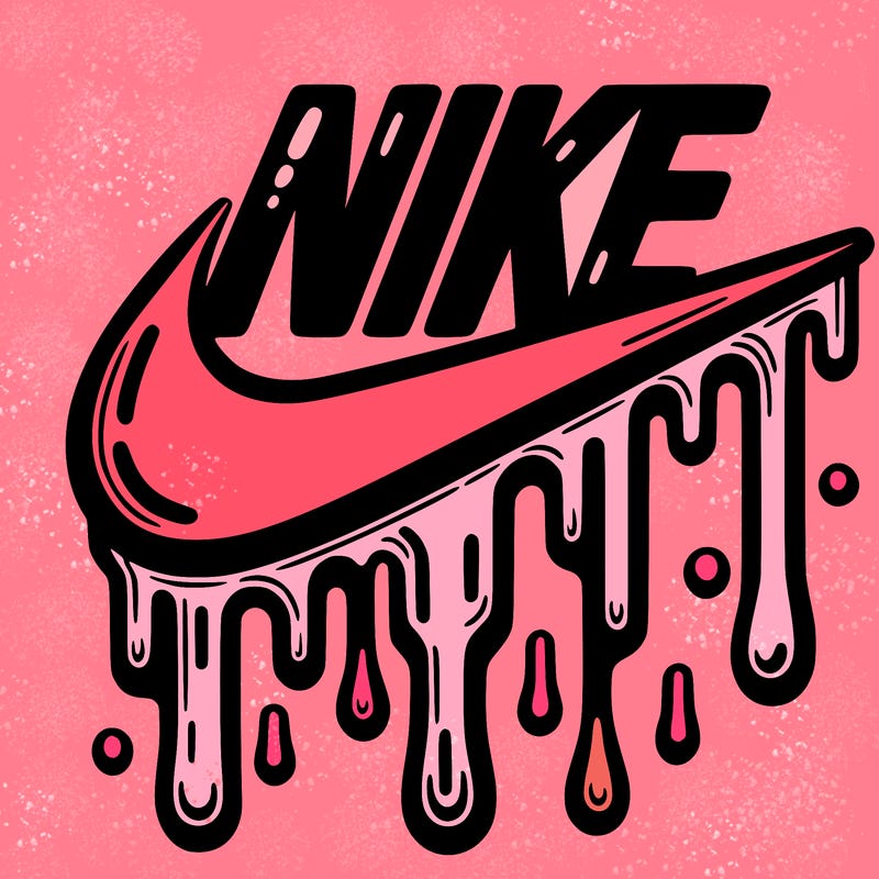 dripping nike logo