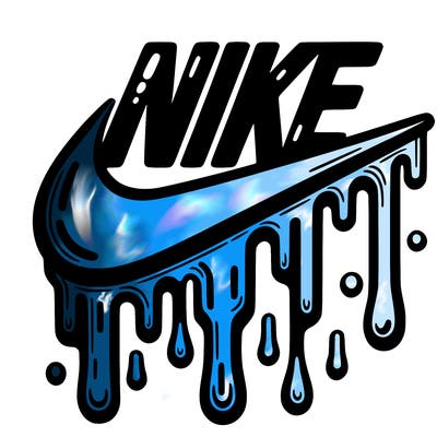 dripping nike logo