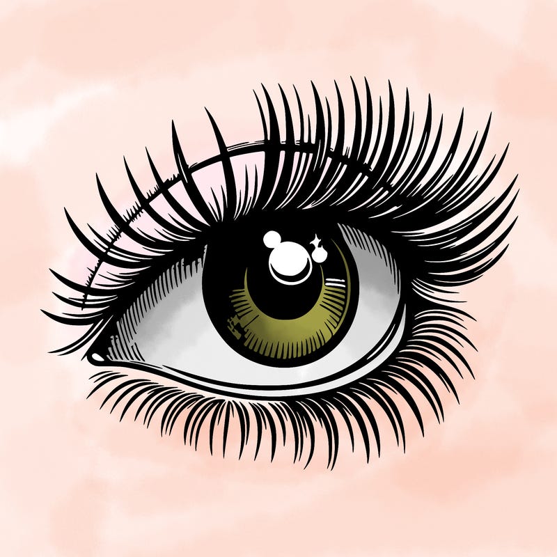 realistic eye long eylashes