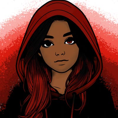 realistic girl with a hoodie