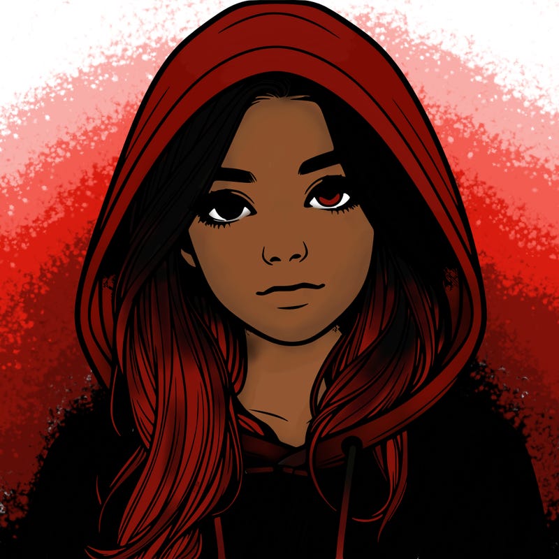 realistic girl with a hoodie