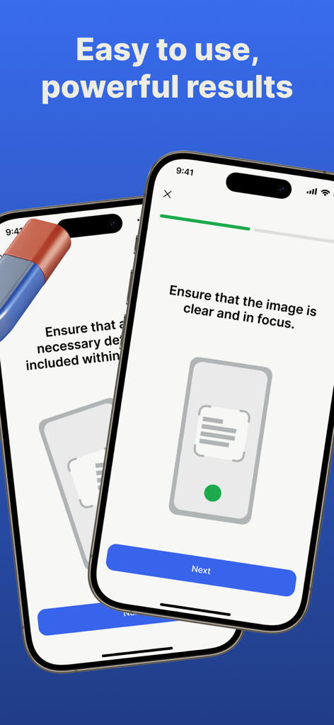ai physics solver - Two mobile phone screens showing instructions for scanning physics problems with clear focus and detail