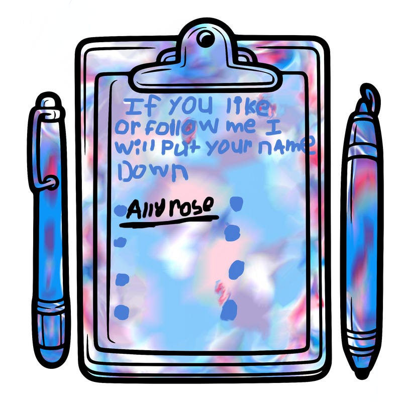 blank clip board with pen