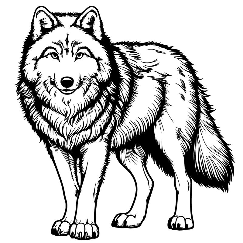 realistic wolf