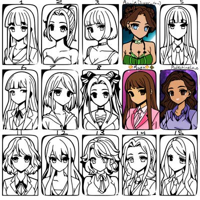 girls that look diffrent anime