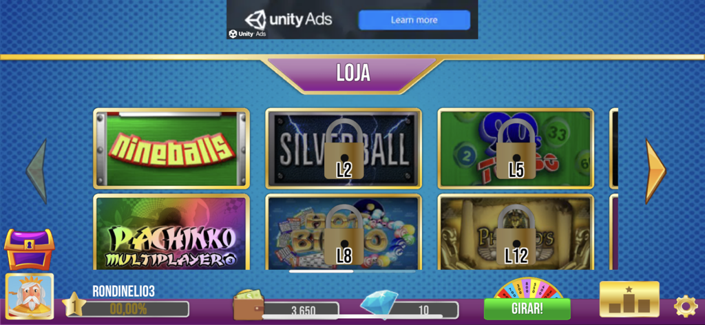 Super King Bingo game selection screen displaying various video bingo modes and level requirements