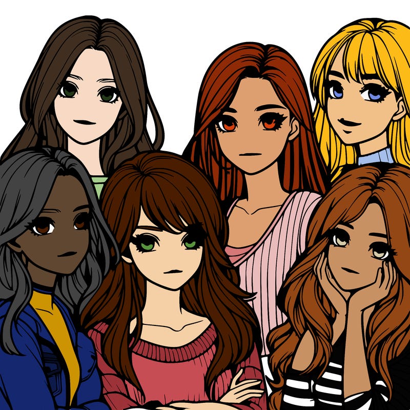 a realistic group of girls