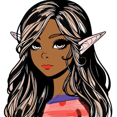 elf girl realistic dark fantasy