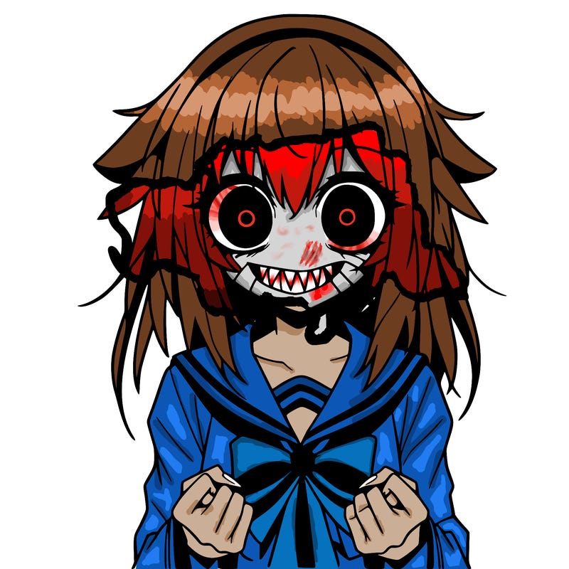 scary girl anime