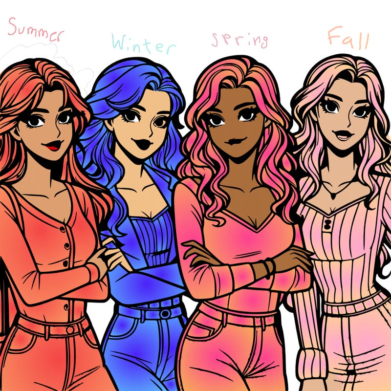 four handsome girls- detailed