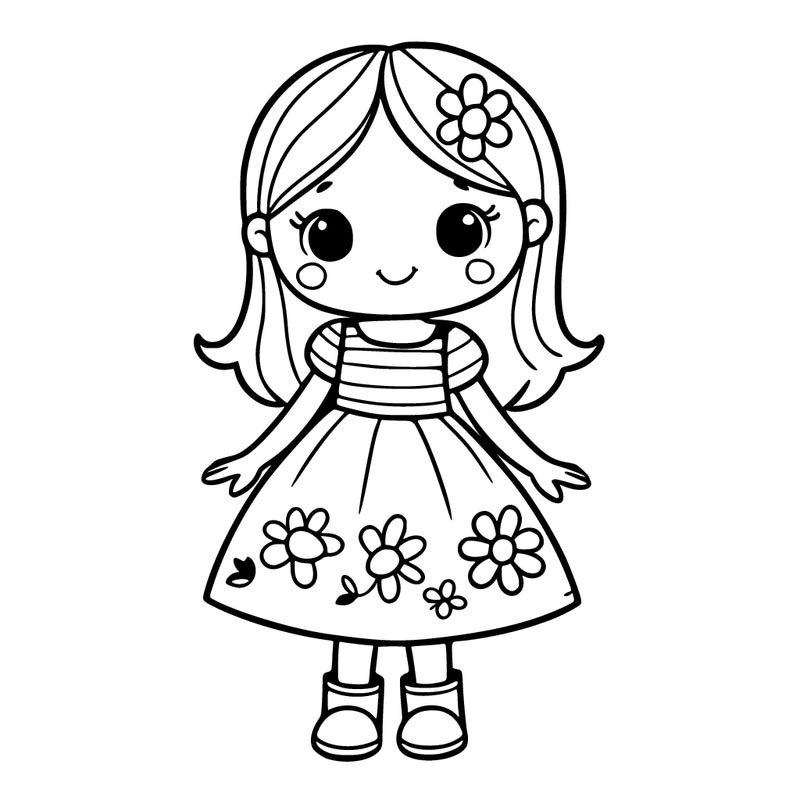 girl in a flower dress