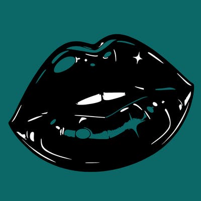 realistic glossy lips