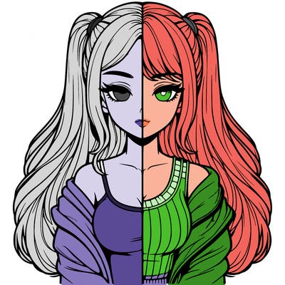 realistic girl split