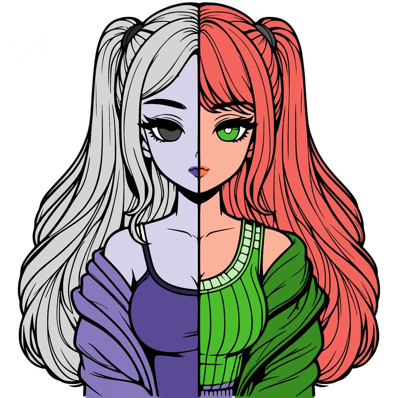 realistic girl split