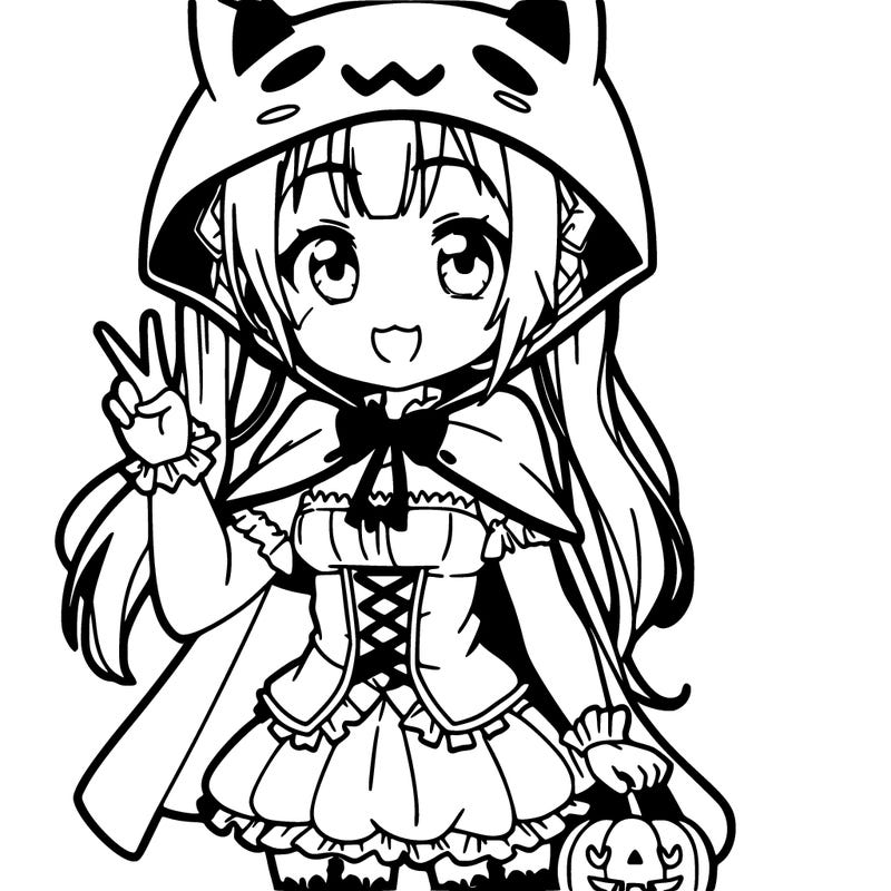 anime girl haloween