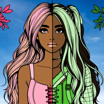 realistic girl split