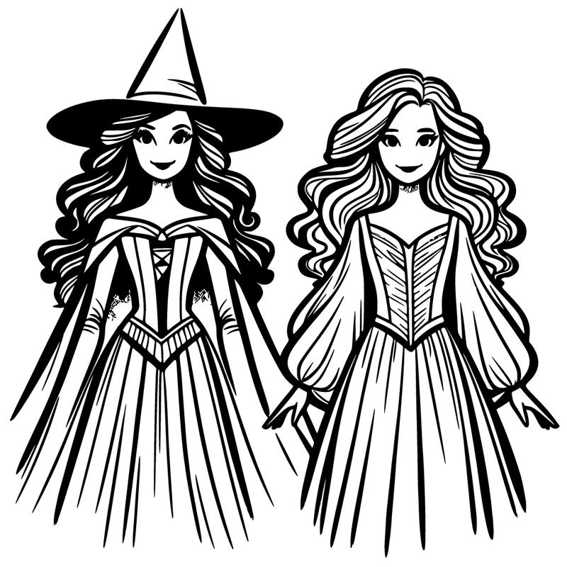 elphaba and glinda from wicked