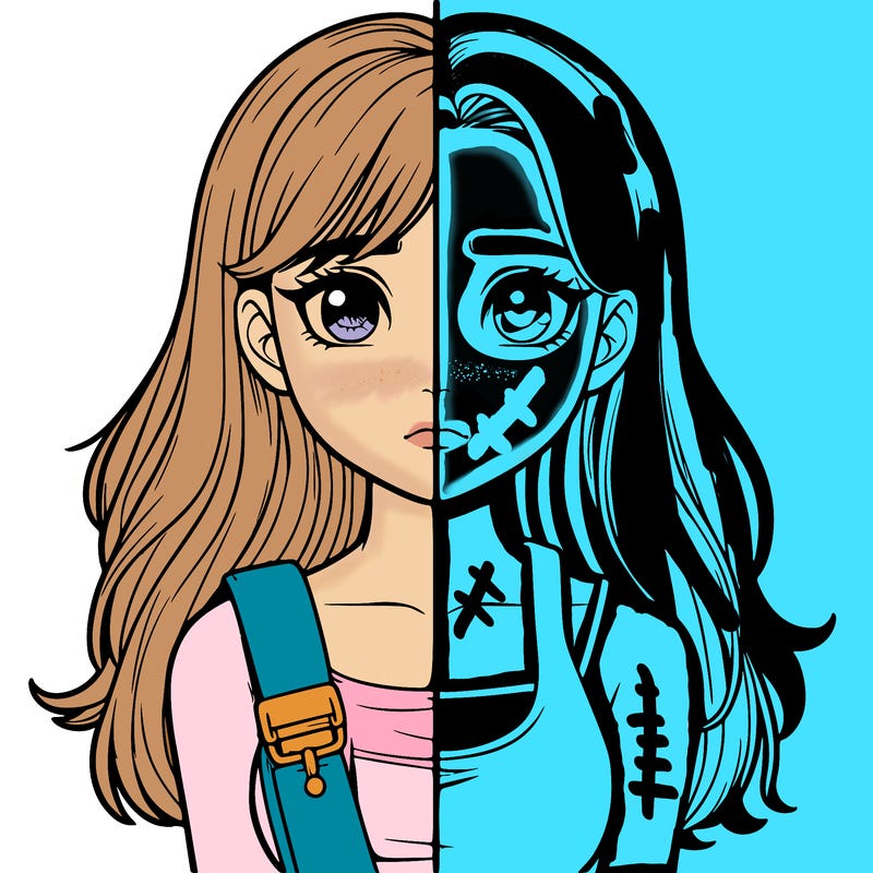 realistic girl split