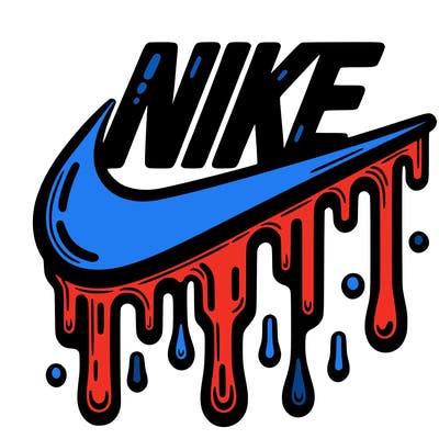 dripping nike logo
