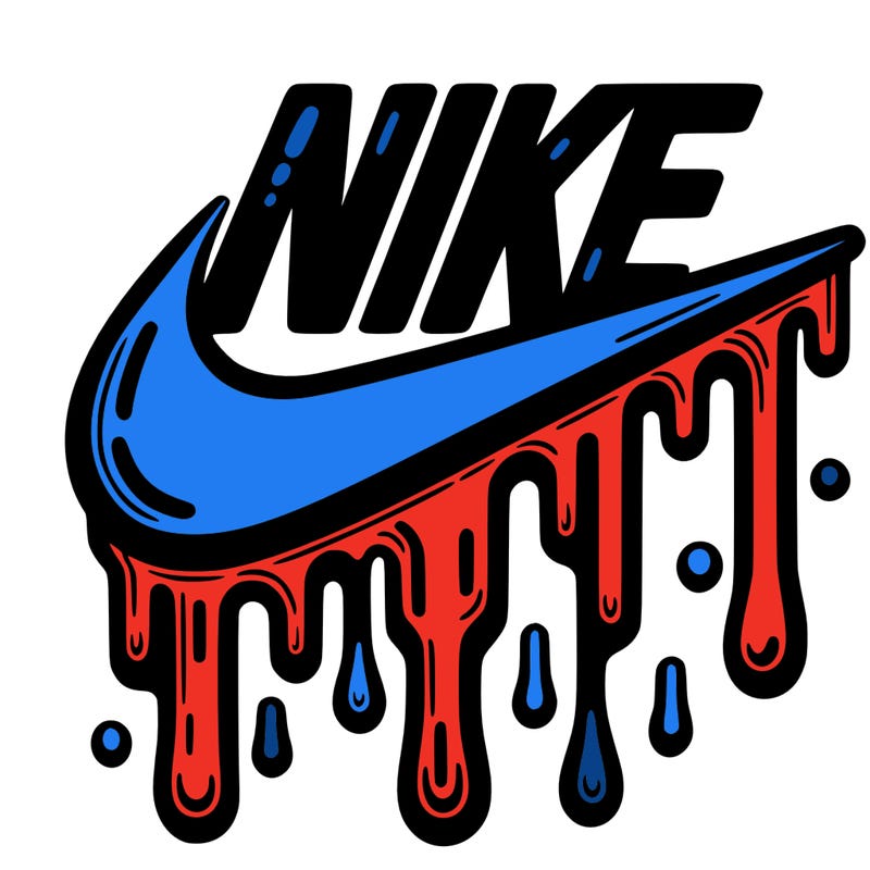 dripping nike logo