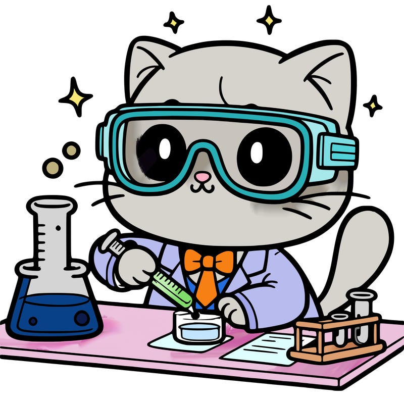 scientist cat