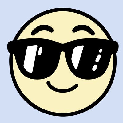 emoji with sunglasses