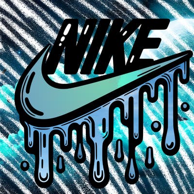dripping nike logo