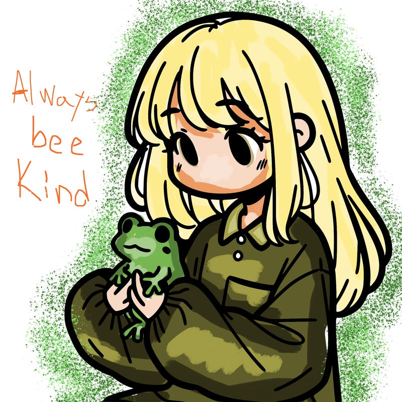 girl with long hair and a oversized shirt. and she is holding a frog