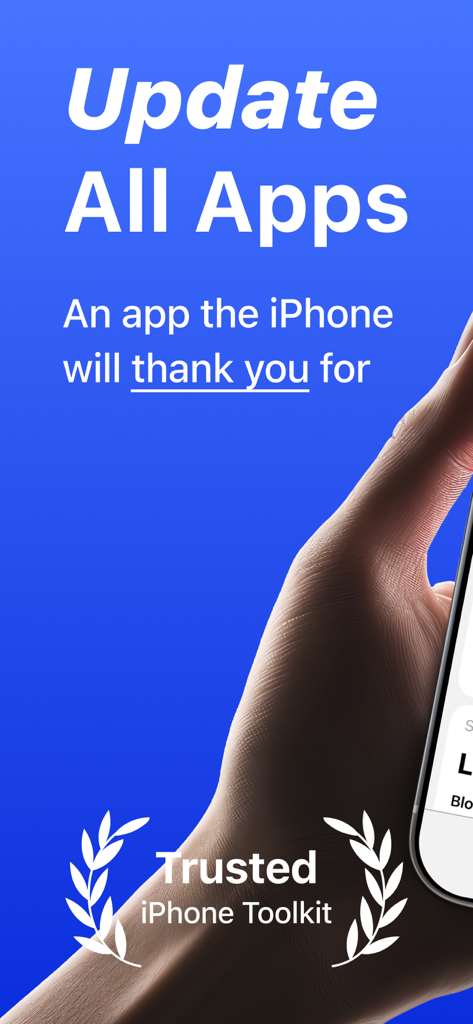 Schermata Aggiorna Tutte le App per il Toolkit iPhone Affidabile.