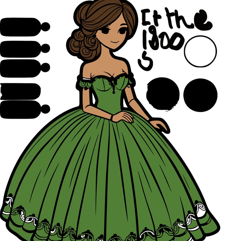 woman in a ball gown