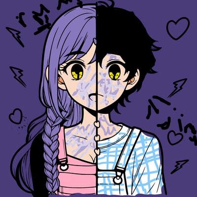 realistic girl boy split
