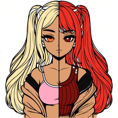 realistic girl split