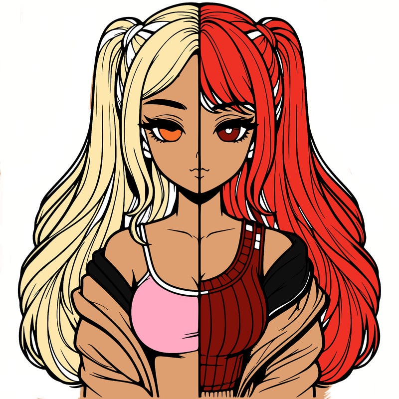 realistic girl split