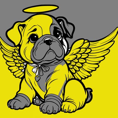 bulldog puppy angel