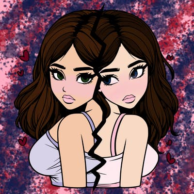 realistic girl split