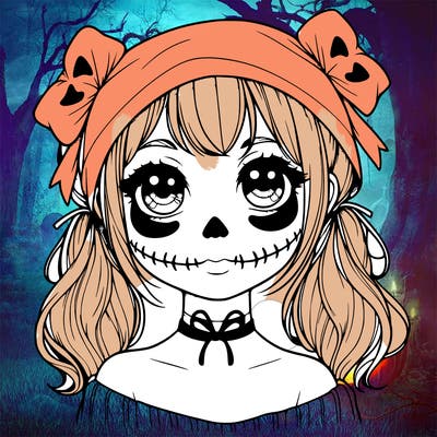 realistic girl halloween