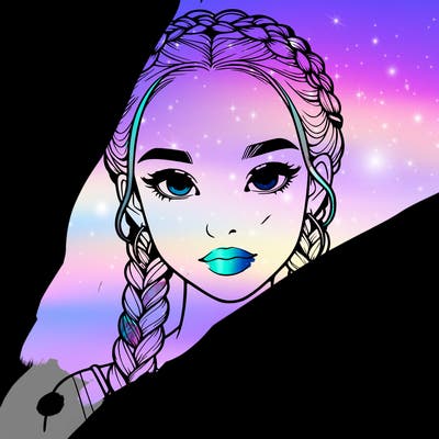 realistic girl with braids