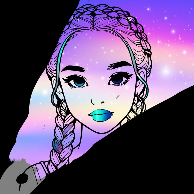 realistic girl with braids