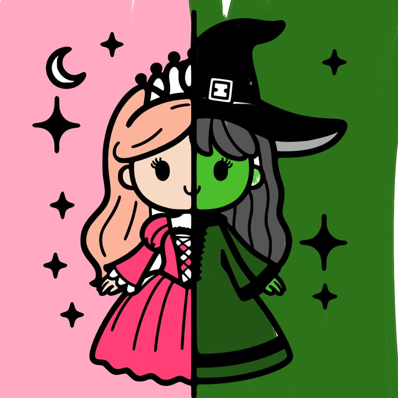 split princess and witch