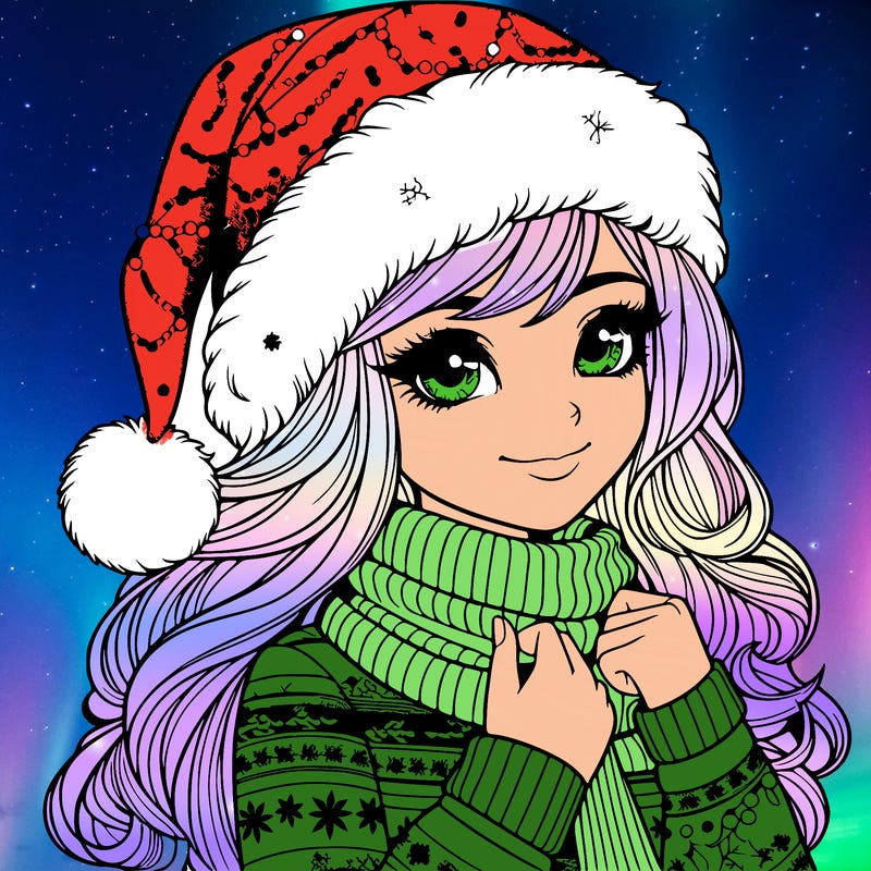 realistic christmas girl