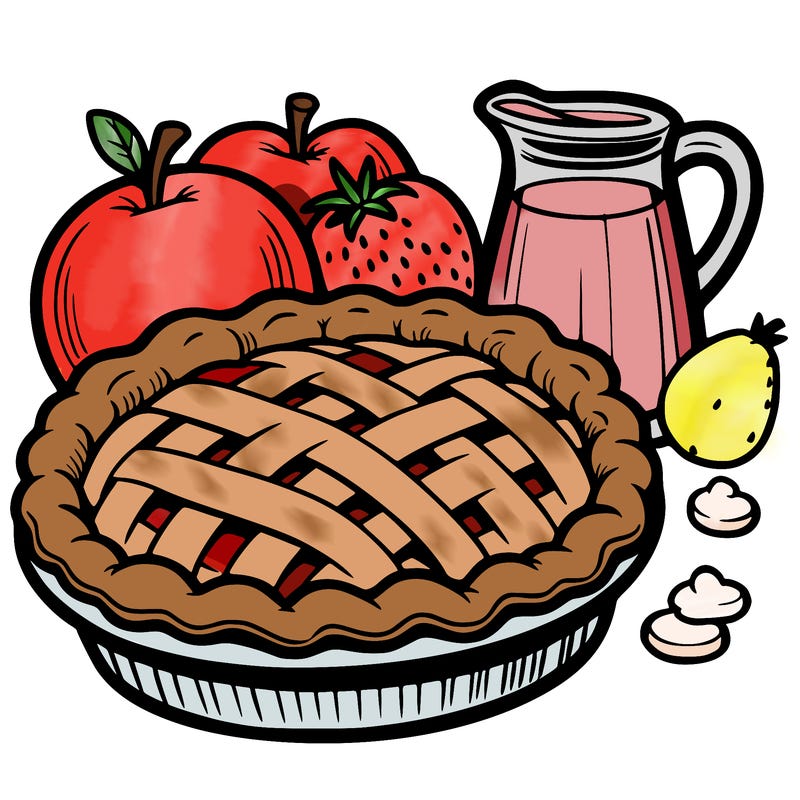 a pie of food