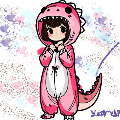 dino onesies on girl