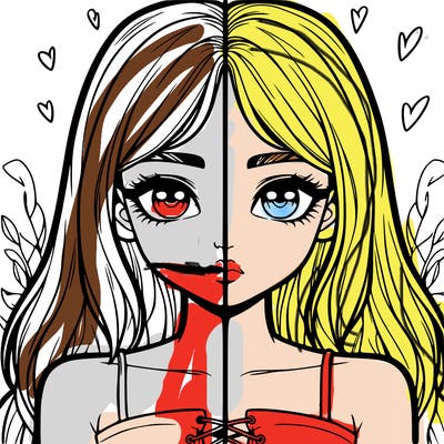 realistic girl split