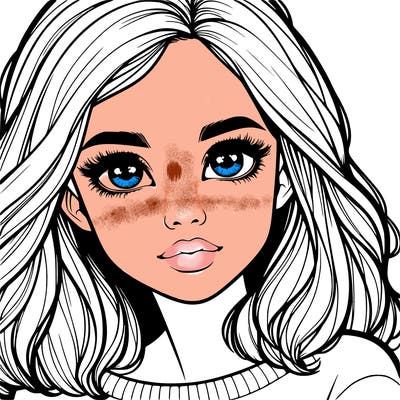 realistic girl whith cute eyes