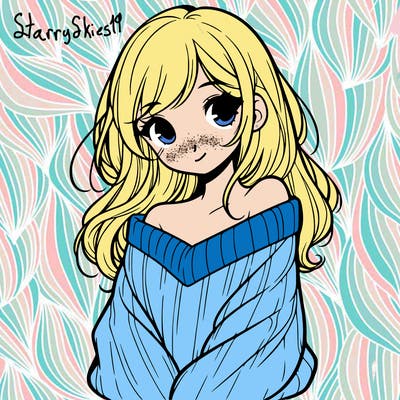 shy pretty girl wearing a sweater that is falling off one shoulder portrait