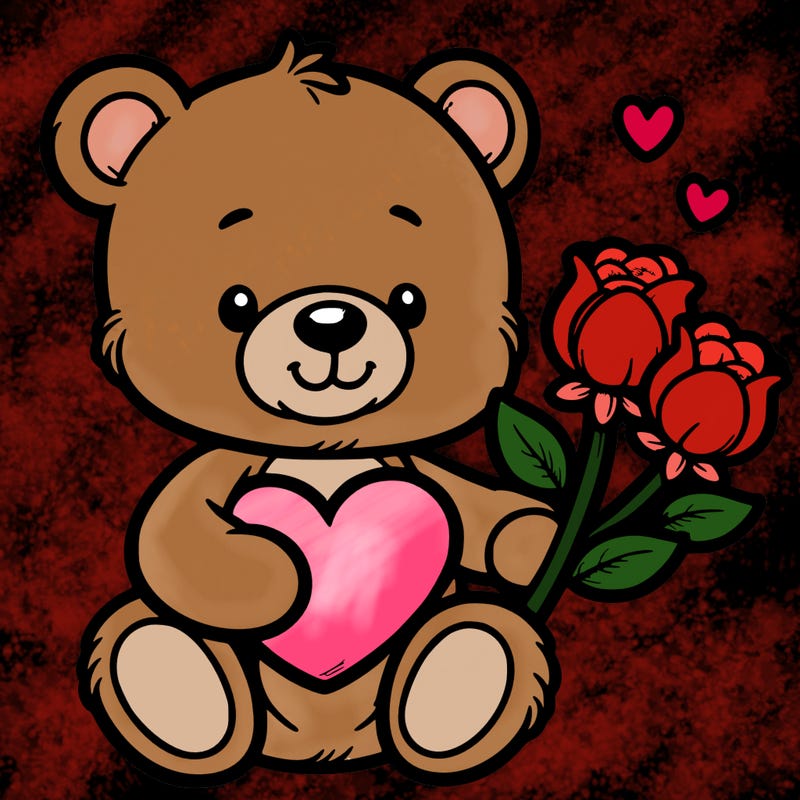 teddy bear a holding heart