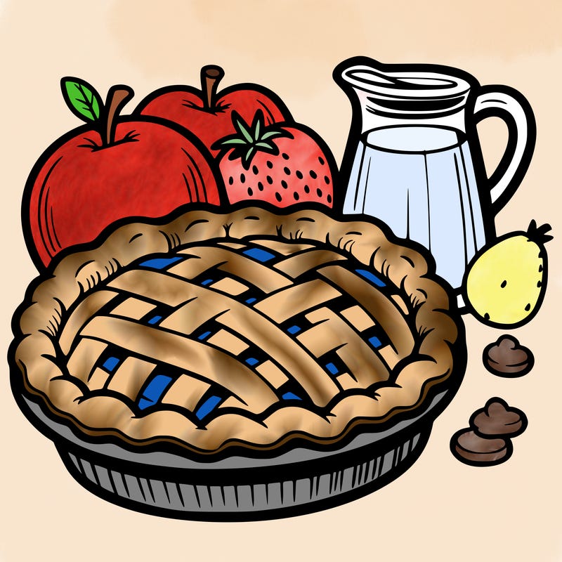 a pie of food